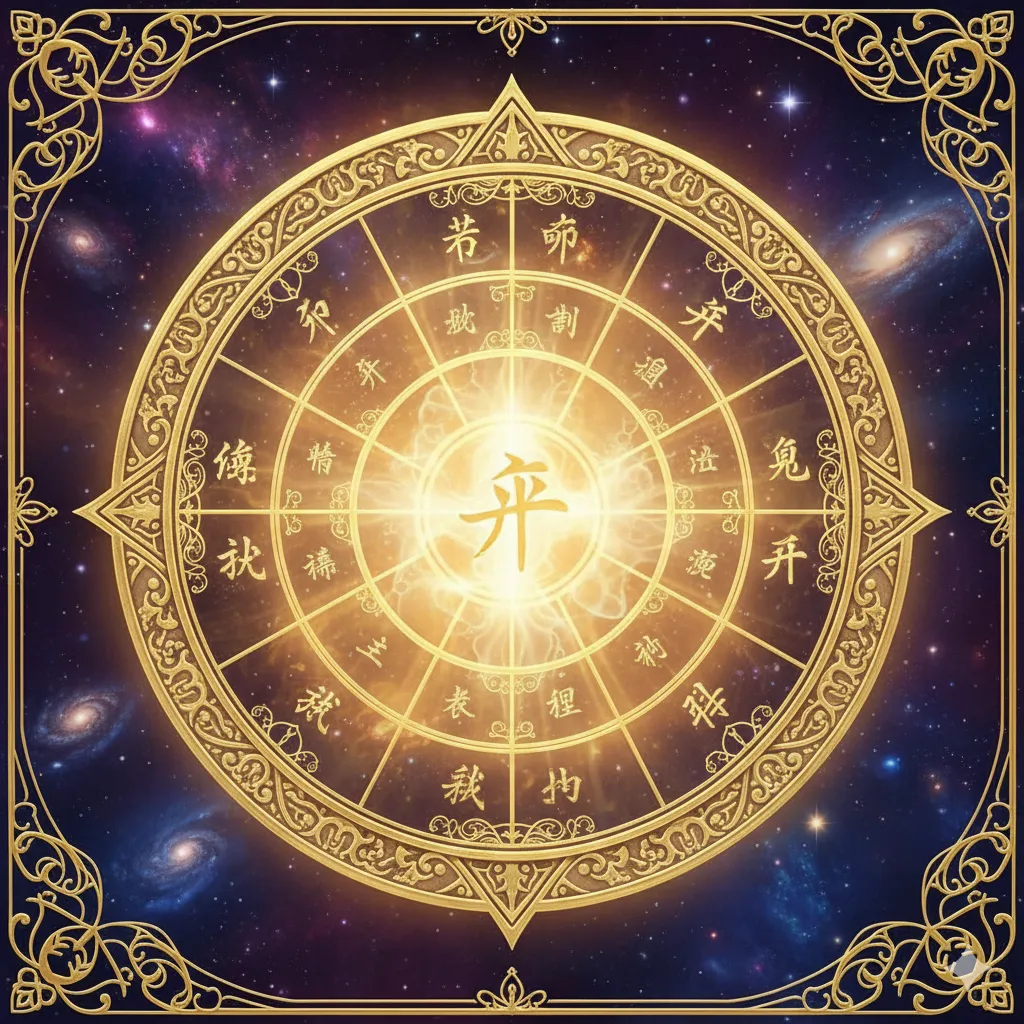 Illustration of Qi Men Dun Jia divination chart